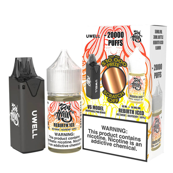 rebirth vape juice Collab Bundle – Uwell V6 Disposable Device Daddy's Vapor 30mL Juice 5%