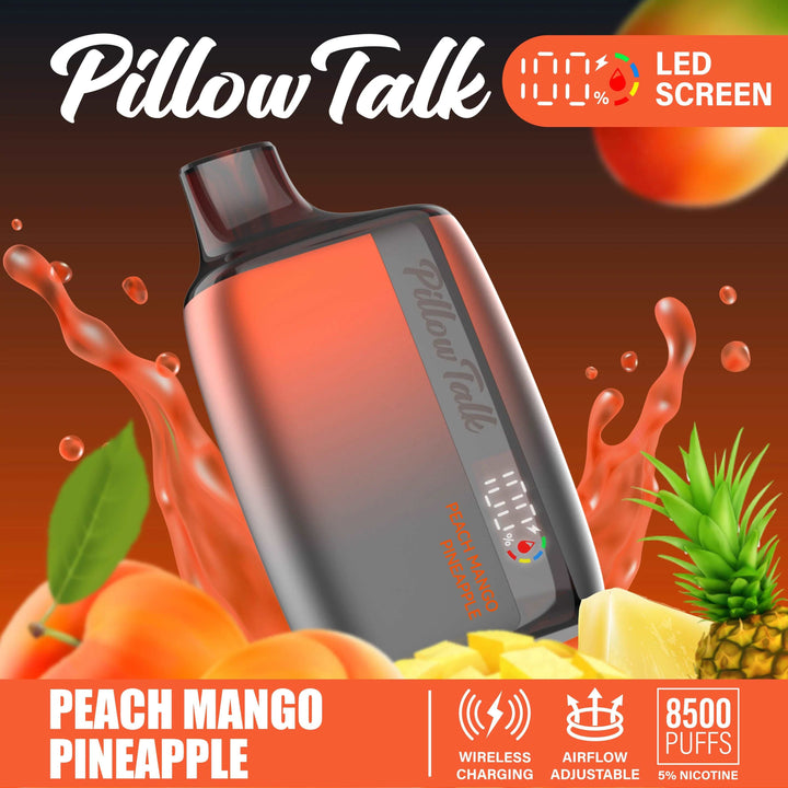 pillow talk 8500 puffs wireless charging disposable vape Pillow Talk 13ML 8500 Puffs 550mAh Wireless Charging Disposable Vape Device With E-liquid & Battery Screen