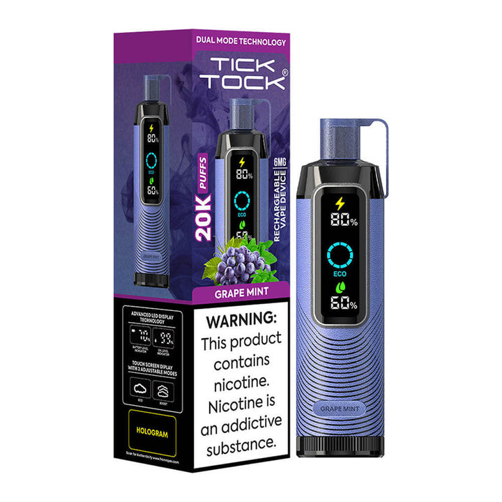 Tick Tock 20K Puffs 28ML Disposable 0.6mg 0.6% *THIS IS NOT A SALT DEVICE* Tick Tock 20K Puffs 28ML Disposable 0.6mg 0.6% *THIS IS NOT A SALT DEVICE*