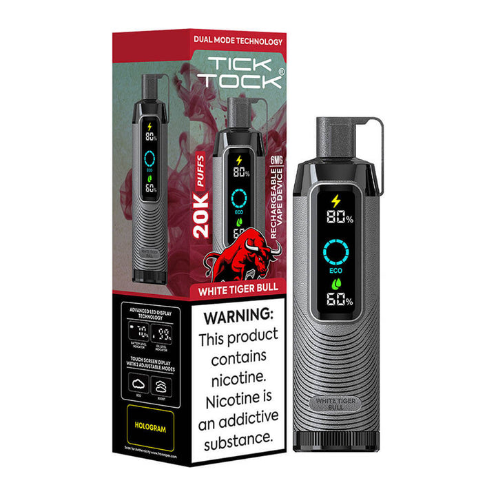 Tick Tock 20K Puffs 28ML Disposable 0.6mg 0.6% *THIS IS NOT A SALT DEVICE* Tick Tock 20K Puffs 28ML Disposable 0.6mg 0.6% *THIS IS NOT A SALT DEVICE*